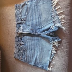 Lucky Brand The Cut Off Denim Jean Shorts Dark Wash size 4 / 27 waist blue